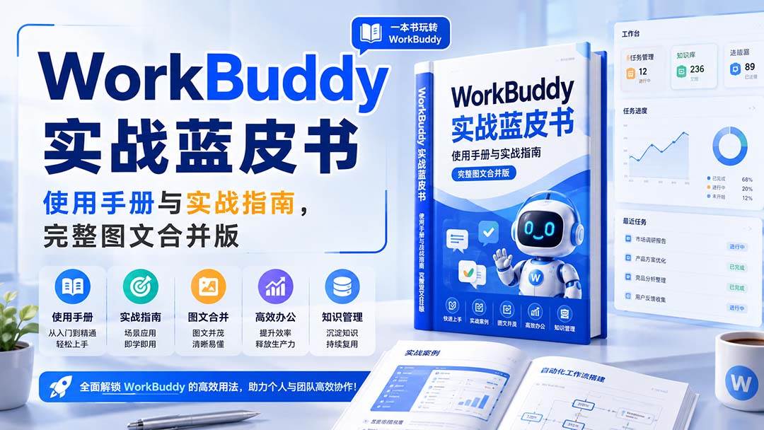（20106期）WorkBuddy实战蓝皮书，使用手册与实战指南，完整图文合并版-龙部落