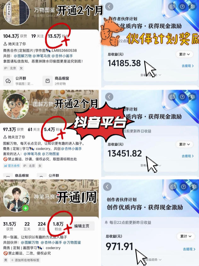 抖音17W粉丝博主亲授AI作图实战教学，0基础轻松学，可入创作者伙伴计划，接单收徒双增收-龙部落