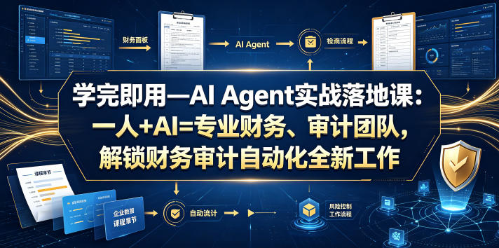 学完即用—AI Agent实战落地课:一人+AI=专业财务、审计团队,解锁财务审计自动化全新工作模式(更新0924)-龙部落