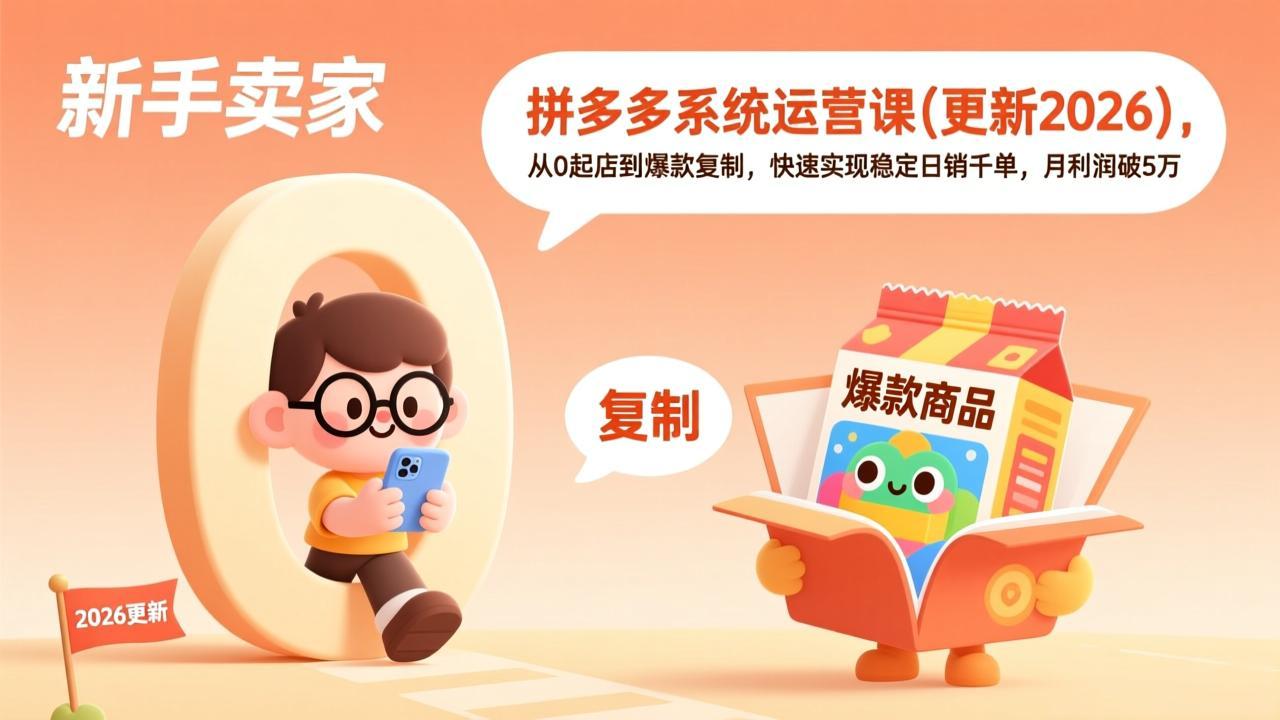 拼多多系统运营课(更新2026-龙部落