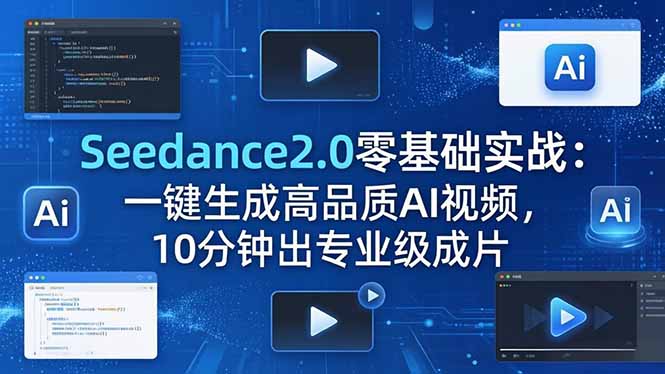 Seedance2.0零基础实战：一键生成高品质AI视频，10分钟出专业级成片-龙部落