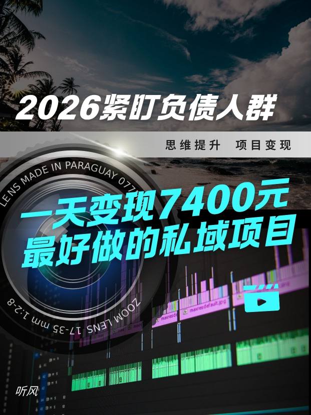 2026,紧盯负债人群!最好做的私域项目,变现猛,不挑人,小白也可轻松上手-龙部落