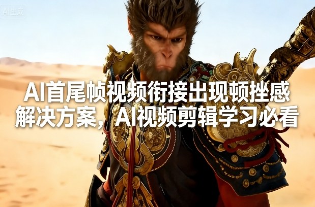 AI首尾帧视频衔接出现顿挫感解决方案，AI视频剪辑学习必看-龙部落