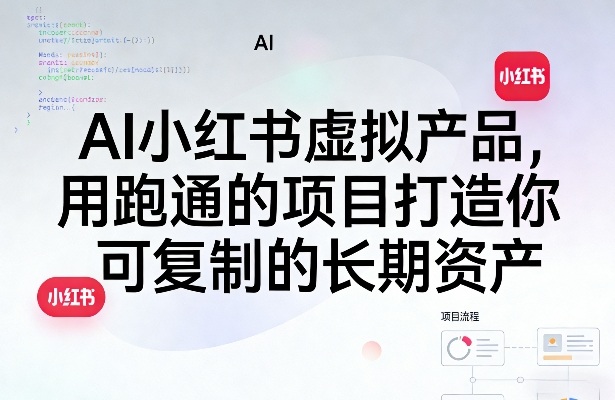 AI小红书虚拟产品，用跑通的项目打造你可复制的长期资产-龙部落