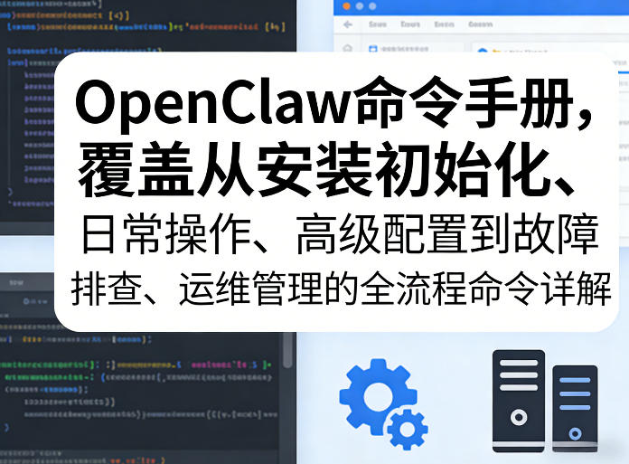 OpenClaw命令手册,覆盖从安装初始化、日常操作、高级配置到故障排查、运维管理的全流程命令详解-龙部落