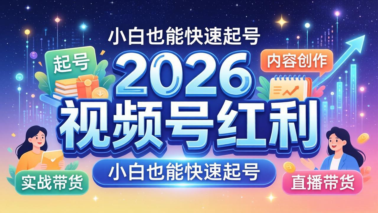2026视频号红利实战营，大佬亲授起号、内容、直播、IP、投流、私域、矩阵全套落地打法-龙部落