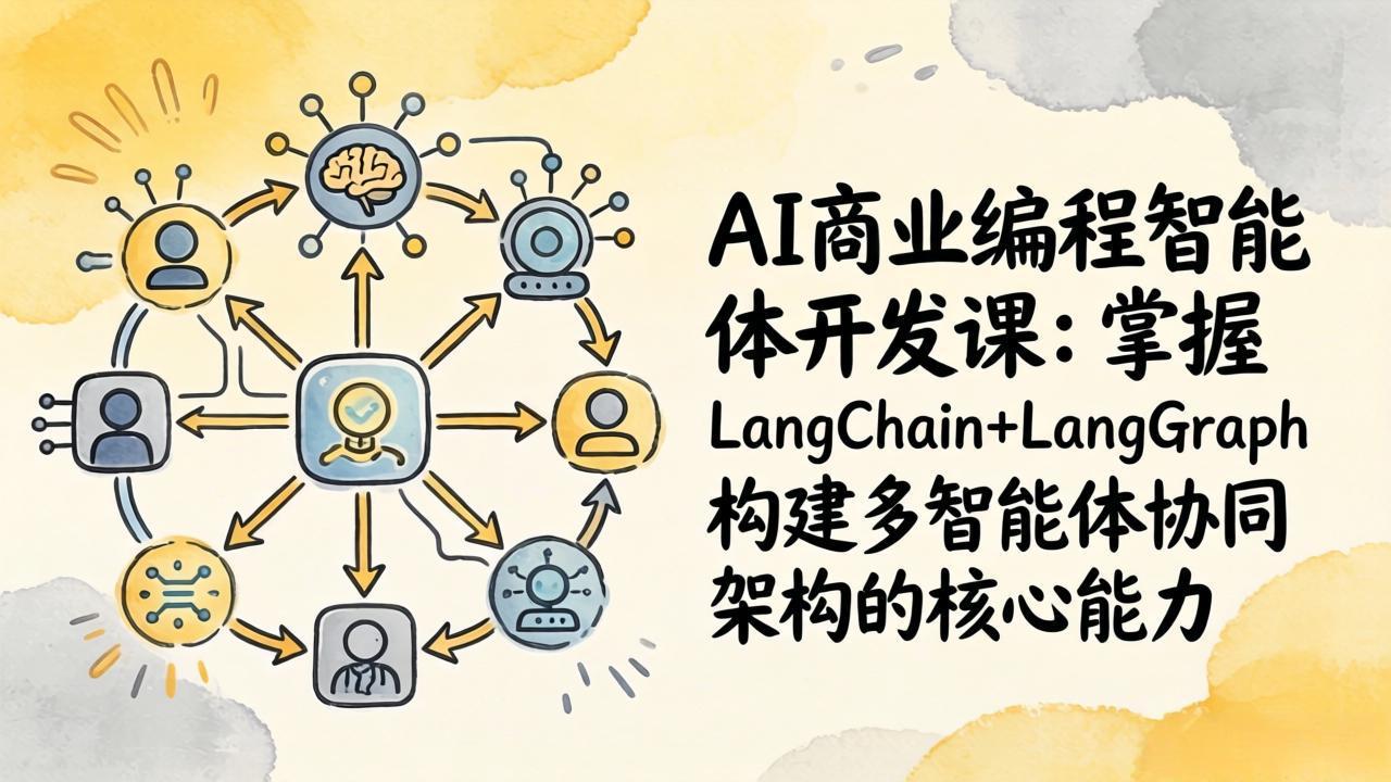 AI商业编程智能体开发课：掌握LangChain+LangGraph构建多智能体协同架构的核心能力-龙部落