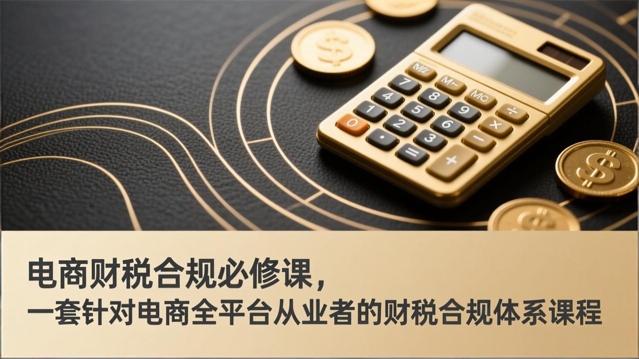 电商财税合规必修课，是一套针对电商全平台从业者的财税合规体系课程-龙部落