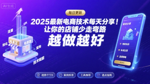 2026最新电商技术每天分享，让你的店铺少走弯路，越做越好(更新26年04月)-龙部落