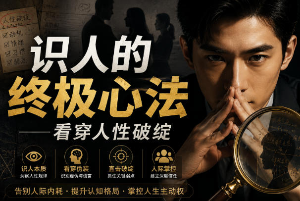 付费文章：识人的终极心法——看穿人性破绽-龙部落