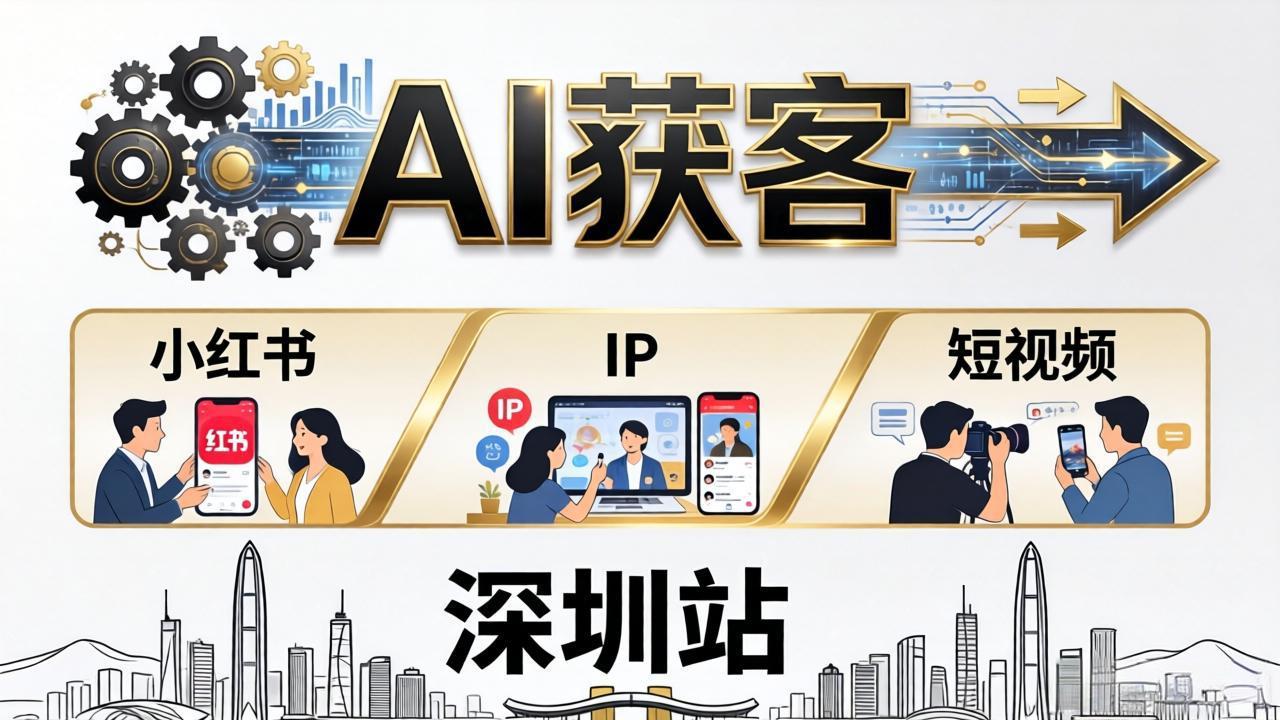 2026AI获客大课深圳站：4月17日-19日3天2夜拆透小红书+IP+短视频，老板操盘手必来-龙部落