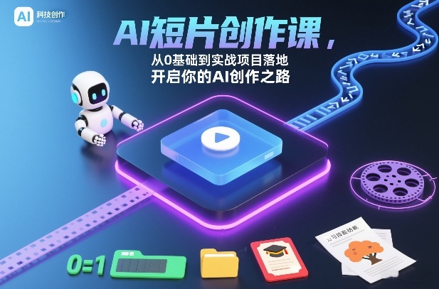 AI短片创作课，从0基础到实战项目落地，开启你的AI创作之路（更新）-龙部落