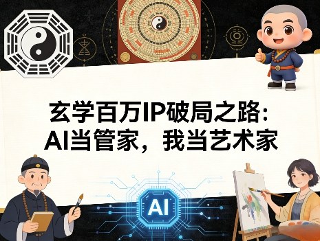 玄学百万IP破局之路：AI当管家，我当艺术家-龙部落