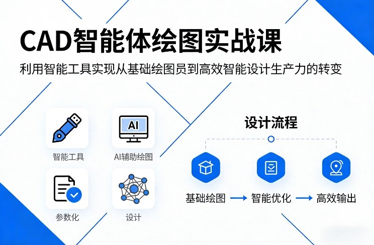CAD智能体绘图实战课，利用智能工具，实现从基础绘图员到高效智能设计生产力的转变-龙部落