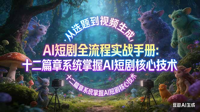 AI 短剧全流程实战手册：从选题到视频生成，十二篇章系统掌握 AI 短剧核心技术-龙部落