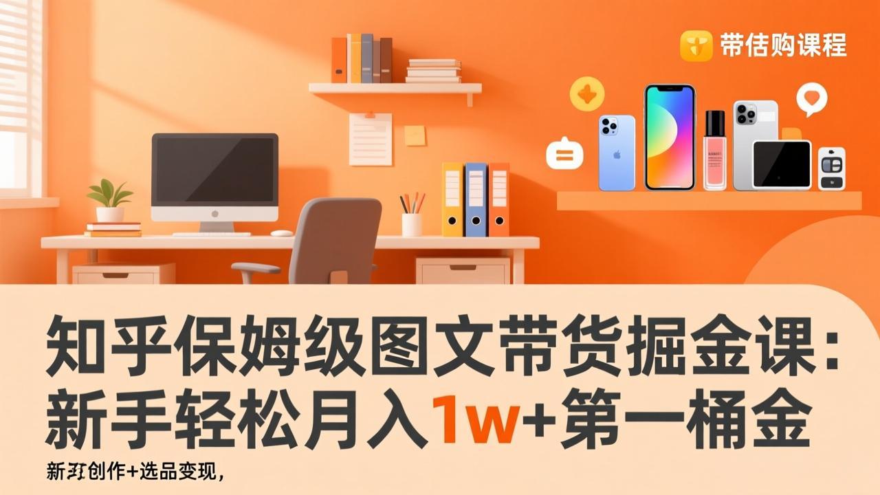 知乎保姆级图文带货掘金课:账号打造+爆文创作+选品变现,新手轻松月入1w+第一桶金-龙部落