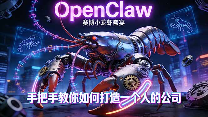 OpenClaw，小龙虾-从产品到爆款的成长之路，手把手教你如何打造一个人的公司-龙部落