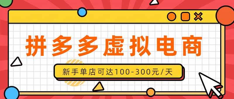 (20251期)单店日均500+的拼多多虚拟店,新人轻松上手,长久稳定利润乐观的副业项目-龙部落