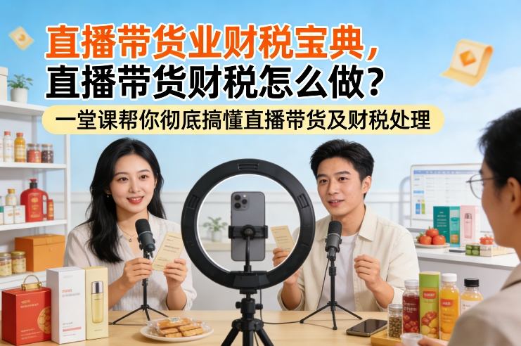 直播带货业财税宝典,直播带货财税怎么做?一堂课帮你彻底搞懂直播带货及财税处理-龙部落