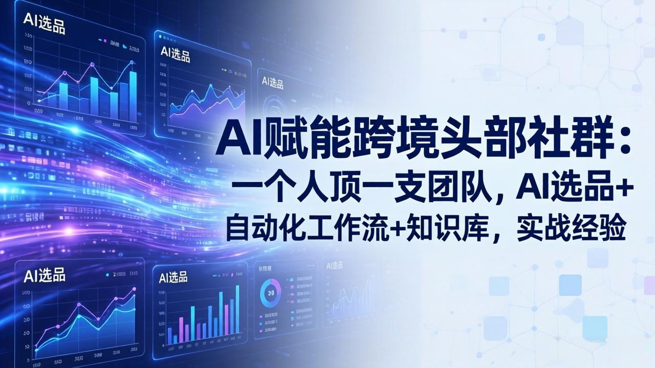 AI赋能跨境头部社群：一个人顶一支团队，AI选品+自动化工作流+知识库，实战经验-更新3月-龙部落