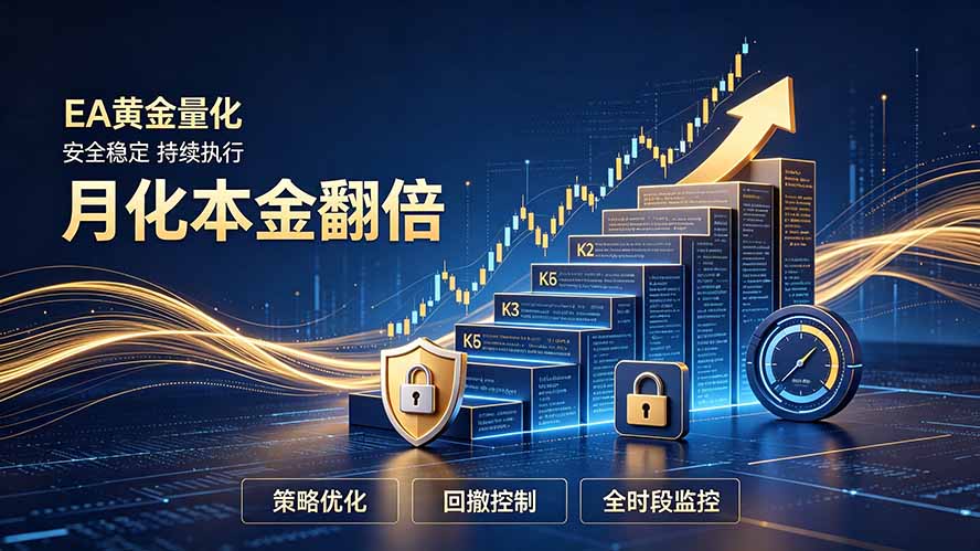 全新EA量化打法,月化本金翻倍的全新策略,安全稳定持续输出-龙部落