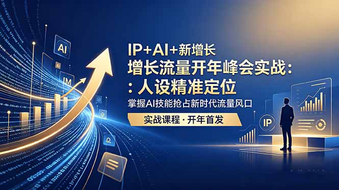 IP+AI+新增长 流量开年 峰会实战:人设精准定位 掌握AI技能抢占新时代流量风口-龙部落