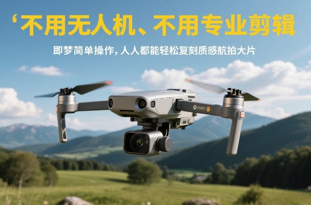 不用无人机、不用专业剪辑，即梦简单操作，人人都能轻松复刻质感航拍大片-龙部落