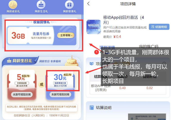 手机流量领取推广_每月一轮，刚需类的长期项目-龙部落