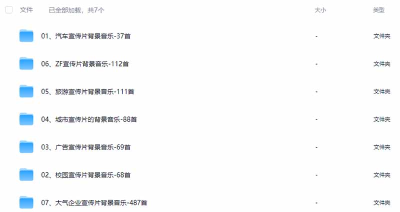 图片[3]-某宝付费购买，常用6G音效合集！970+首宣传片背景音乐，无版权可商用大气素材，分类清晰，高质量内容-龙部落