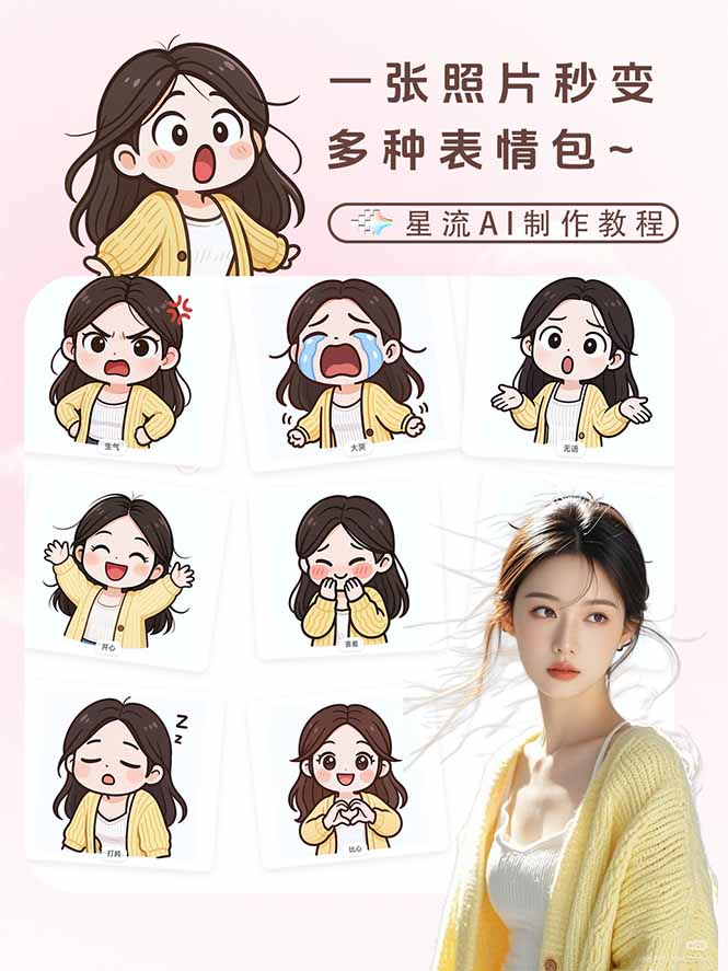 一张照片秒变N种专属表情包，三步搞定可爱搞怪治愈风，从此斗图聊天不再到处存别人图-龙部落