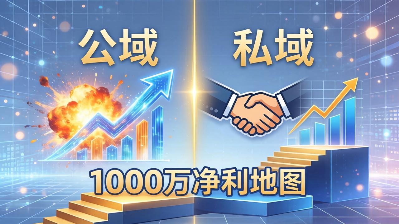 公域玩命出爆款，私域悄悄做成交：这套AI内训课，2026给你打通1000万净利的地图-龙部落
