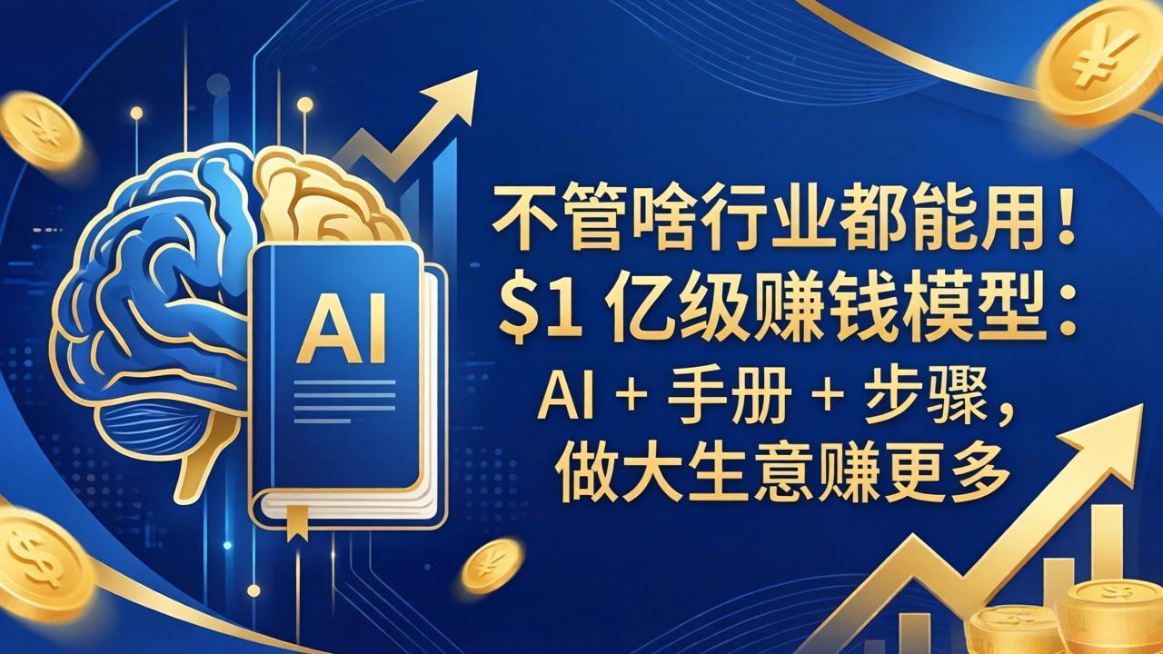 不管啥行业都能用！$1 亿级赚钱模型：AI + 手册 + 步骤，做大生意赚更多-龙部落