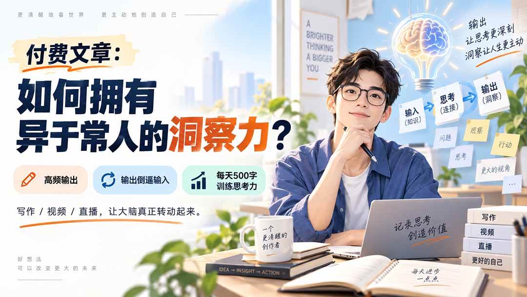 （20558期）付费文章：如何拥有异于常人的洞察力？-龙部落
