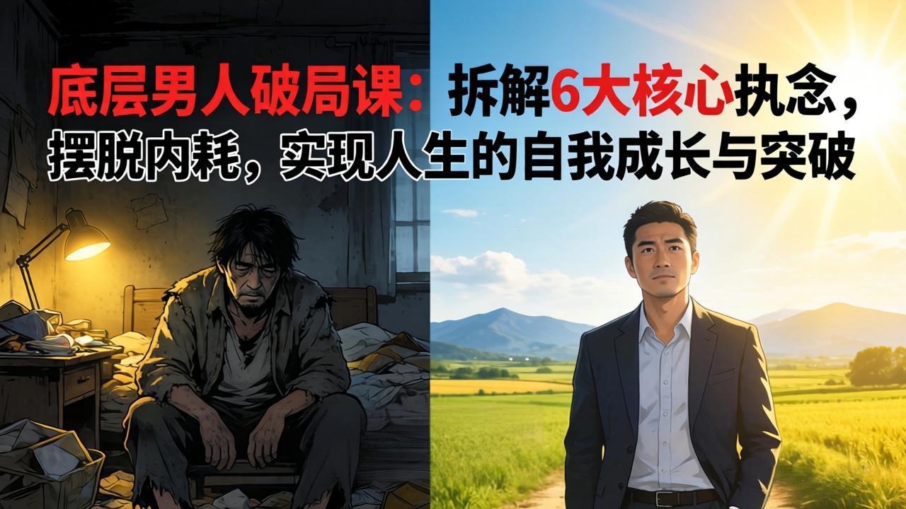 付费文章：底层男人破局课：拆解 6 大核心执念，摆脱内耗，实现人生的自我成长与突破-龙部落
