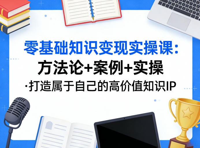 零基础知识变现实操课,方法论+案例+实操,打造属于自己的高价值知识IP-龙部落