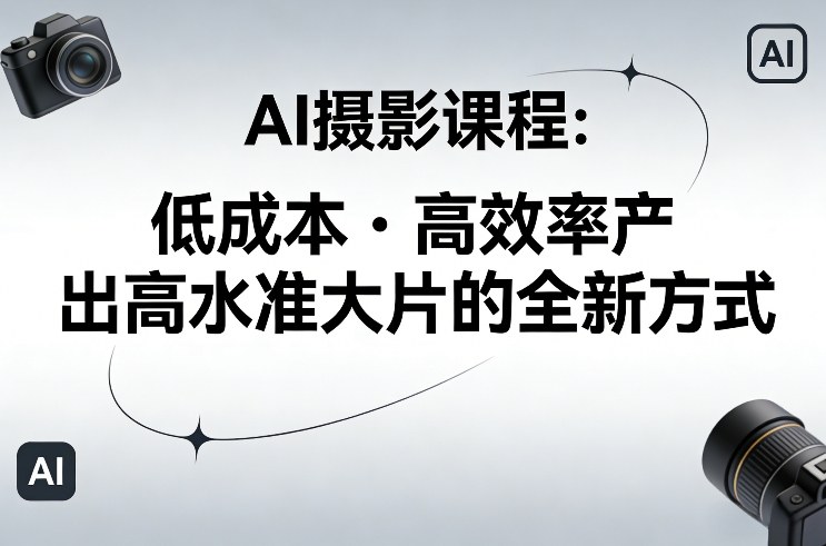 AI摄影课程，低成本高效率产出高水准大片的全新方式-龙部落