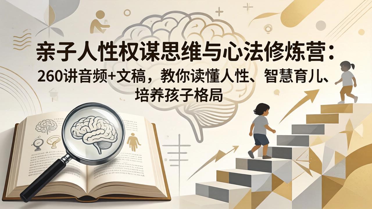 亲子人性权谋思维与心法修炼营：260讲音频+文稿，教你读懂人性、智慧育儿、培养孩子格局-龙部落