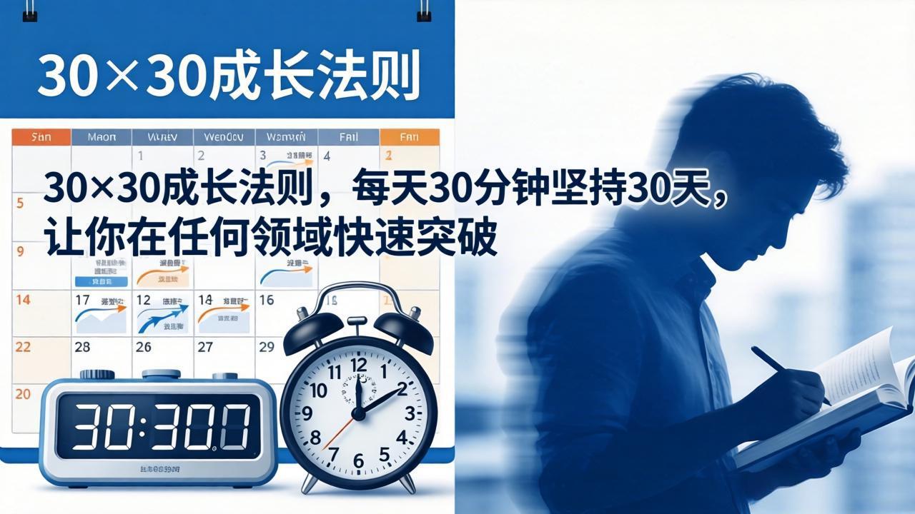 付费文章：30×30成长法则，每天30分钟坚持30天，让你在任何领域快速突破-龙部落