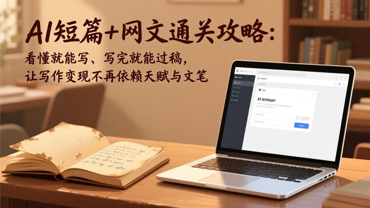 AI短篇+网文通关攻略-更新4月：看懂就能写、写完就能过稿，让写作变现不再依赖天赋与文笔-龙部落