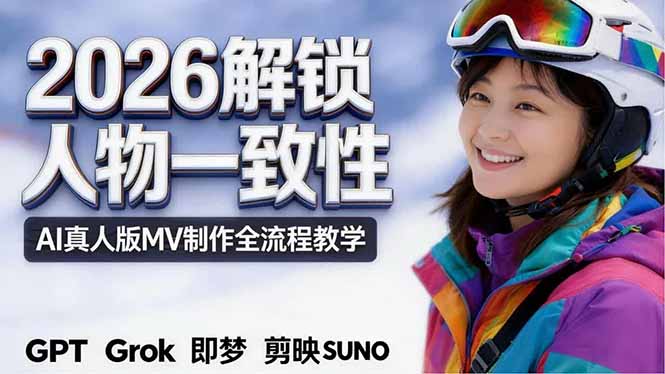 2026独创解锁人物一致性：AI真人版MV制作，不讲空话，不拼概念，全流程实操-龙部落