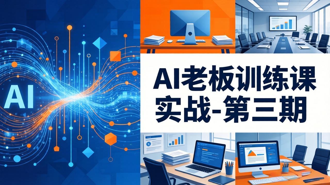 AI老板训练课实战-第三期:AI+内容应用落地教学,从0到1打通AI变现完整路径-龙部落