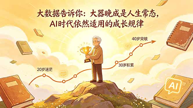 付费文章：大数据告诉你：大器晚成是人生常态，AI 时代依然适用的成长规律-龙部落