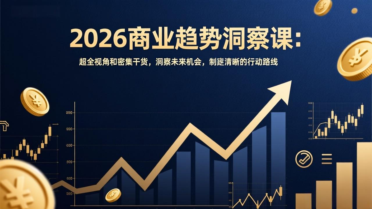 2026商业趋势洞察课：超全视角和密集干货，洞察未来机会，制定清晰的行动路线-龙部落