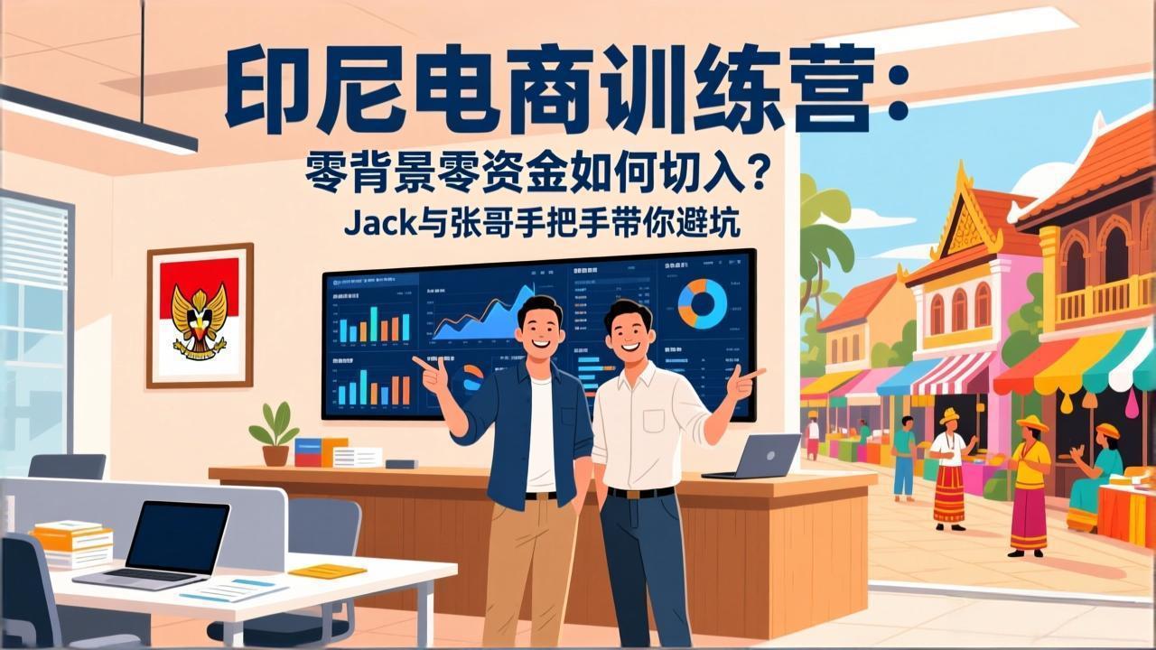 印尼电商训练营:零背景零资金如何切入?Jack与张哥手把手带你避坑-龙部落