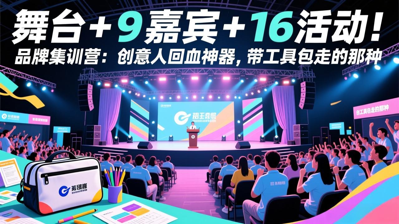 舞台 + 9 嘉宾 + 16 活动！品牌集训营：创意人回血神器，带工具包走的那种-龙部落