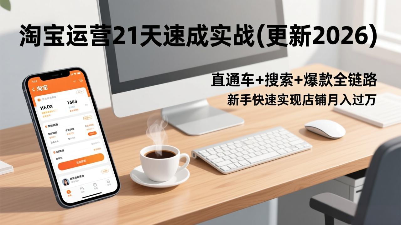 淘宝运营21天速成实战(更新2026-龙部落