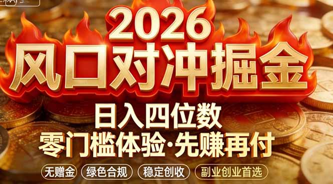 2026美金对冲套利，无赠金对冲策略保驾护航，低门槛易上手实操。单人单日收益2000+-龙部落