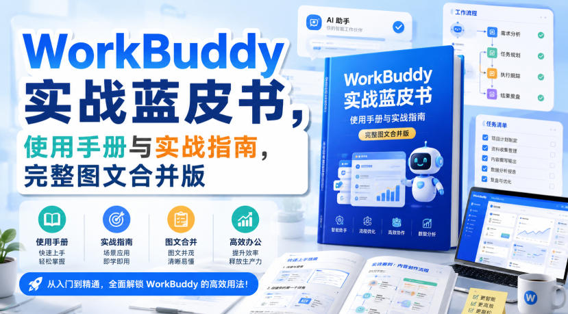 WorkBuddy实战蓝皮书，使用手册与实战指南，完整图文合并版-龙部落