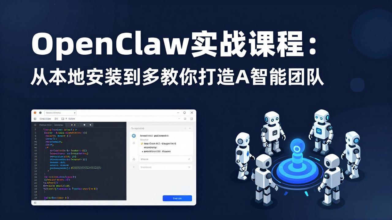 OpenClaw实战课程：从本地安装到多Agent协同，手把手教你打造AI智能团队-龙部落