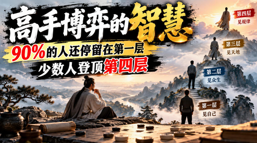 付费文章:高手博弈的智慧,90%的人还停留在第一层,少数人登顶第四层-龙部落